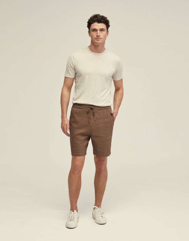 Oxford - Rufus Linen Pull On Shorts