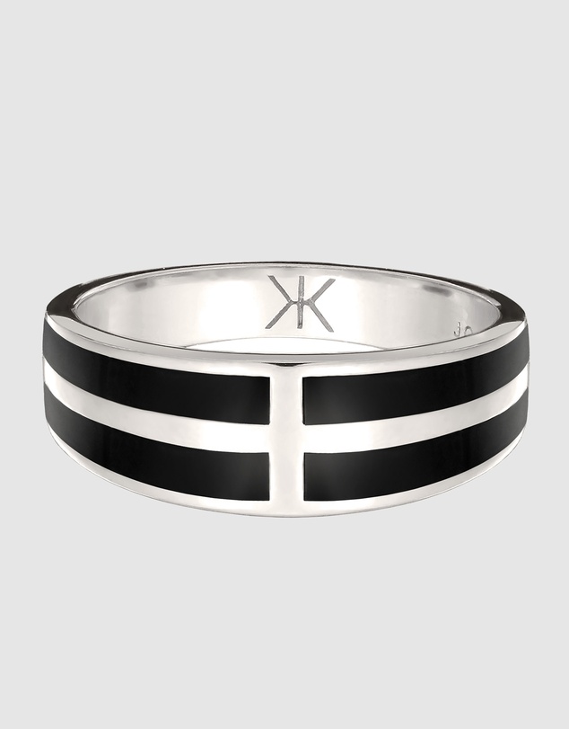 Kuzzoi - ICONIC EXCLUSIVE - Enamel Band Ring in 925 Sterling Silver
