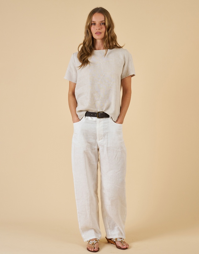 CAMIXA - Teena Linen T-shirt Top