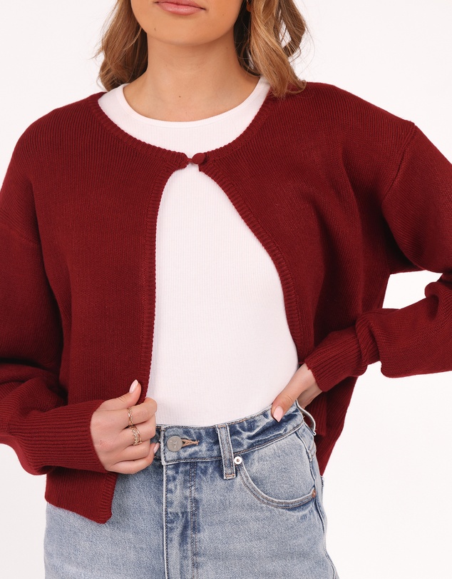 Petal & Pup - Ripley Knit Cardigan - Berry