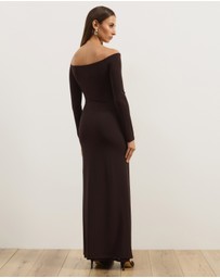 Atmos&Here - Hanna Long Sleeve Off-Shoulder Maxi Dress