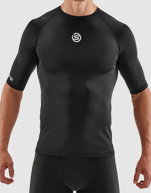 SKINS - SKINS Compression Men's Series-1 Activewear Short Sleeve Top Black