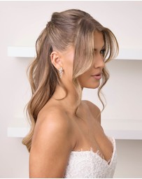 The White Collection - Bloom - Floral Gold Bridal Earrings
