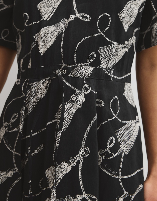 Country Road - Print Cinched Waist Dress