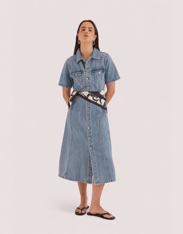 Sass - Kara Denim Midi Dress
