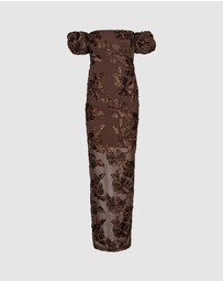ROTATE - Flower Mesh Maxi Dress