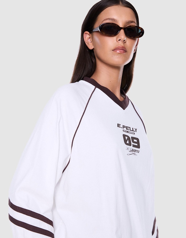 ENA PELLY - Marlie V-Neck LS Tee