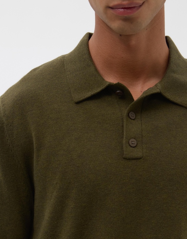 AERE - Silk Blend Smooth Knit Polo
