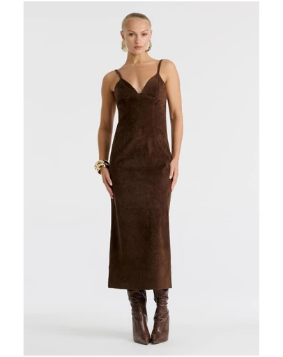 Bardot - Estine Vegan Suede Midi Dress