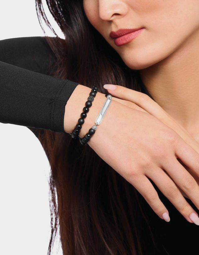 THOMAS SABO - THOMAS SABO Obsidian bracelet with zirconia