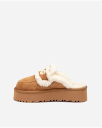 Ozwear Connection Uggs - Ugg Violet Matelasse Shearling Platform Slipper