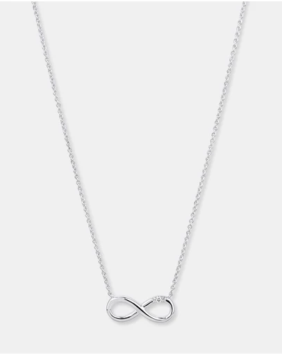 Michael Hill - Diamond Accent Infinity Necklace in Sterling Silver