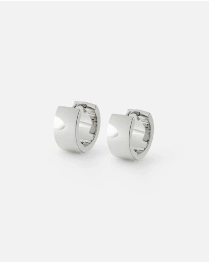 CENDRE - Maiya Huggie Earrings Silver