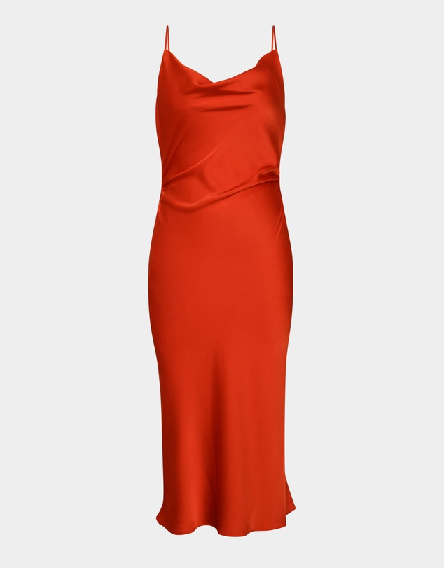 Forcast - Mae Side Ruched Satin Dress