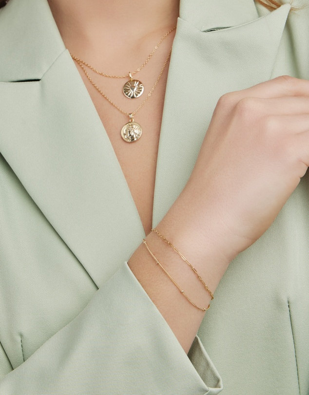 Zoe Olivia - 14K Gold Vermeil Double Chain Bracelet