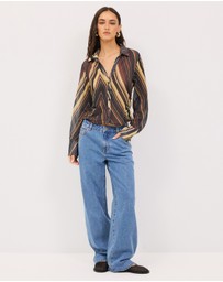 Calli - Lola Long Sleeve Sheer Top