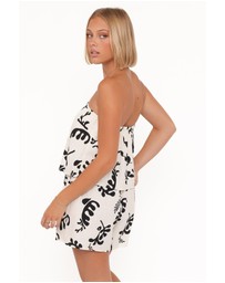 Petal & Pup - Ravenna Playsuit - Cream Black Floral