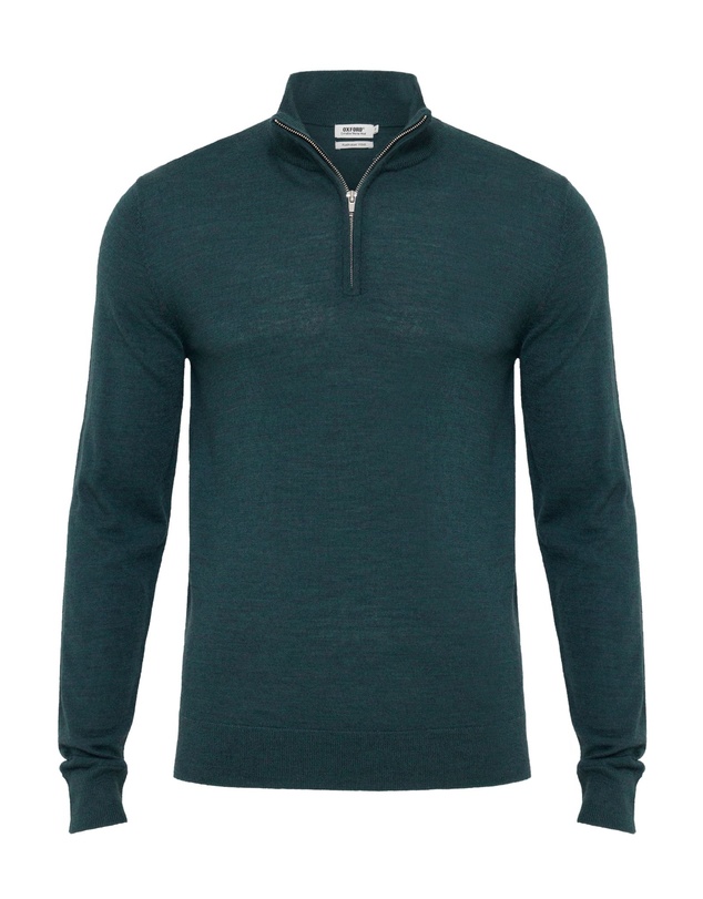 Oxford - Merino Zip-Neck Wool Pullover