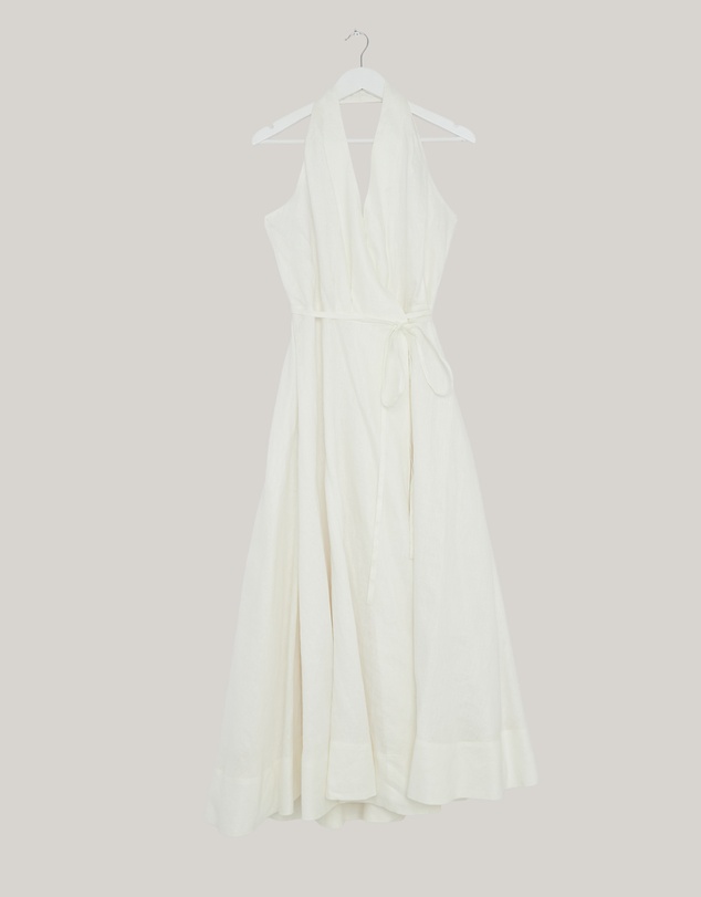 Revibe - Repaired Morrison Ronni Linen Halter Dress - AU 12