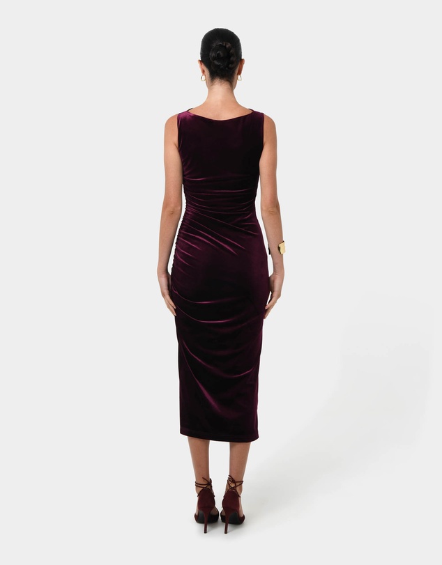 Forcast - Cory Draped Midi Dress