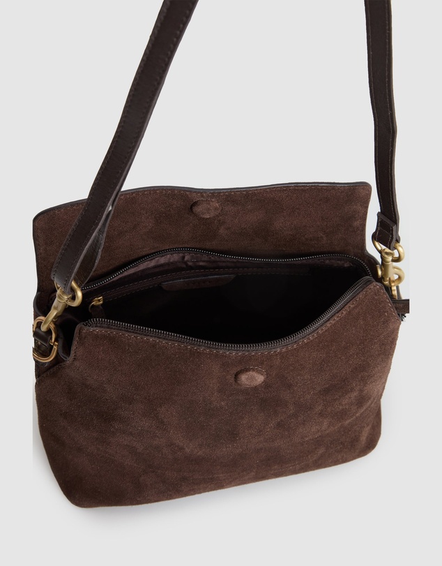 Evity - Clara Suede Leather Grab Bag