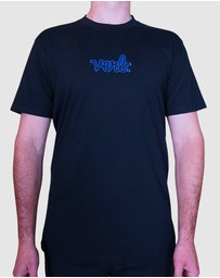 Verb - Verb Puffed Men Classic Logo 100 % Cotton Skateboards Tshirt Navy