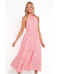 Petal & Pup - Taila Halterneck Midi Dress - Pink