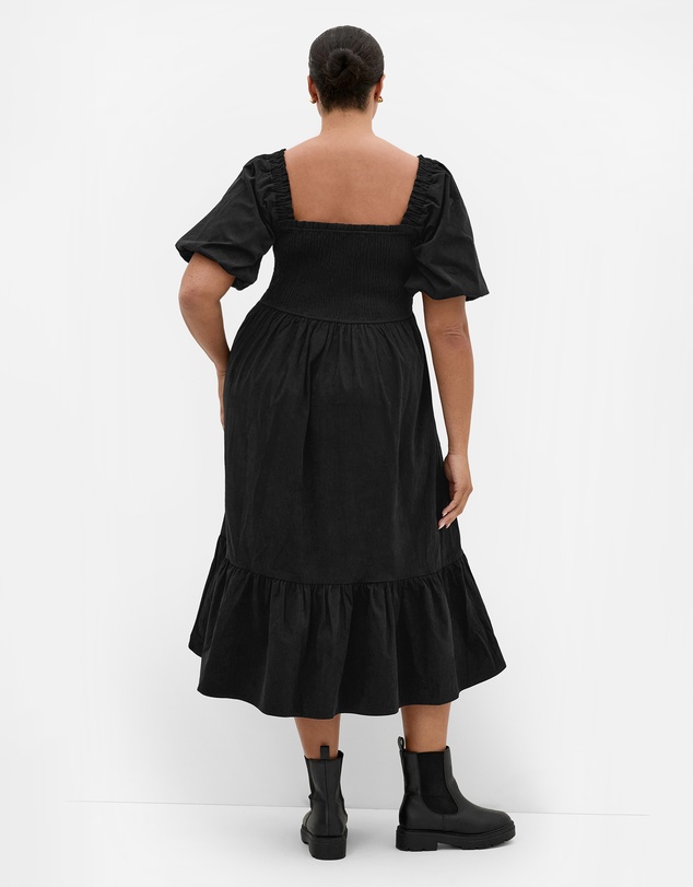 City Chic - Plus size Molli Corduroy Midi Dress - black