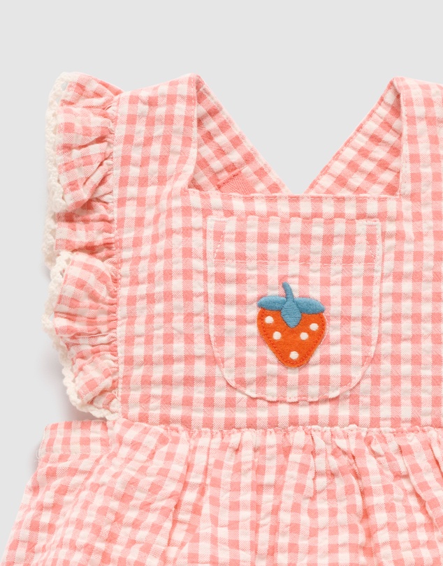 Purebaby - Gingham Romper-Babies