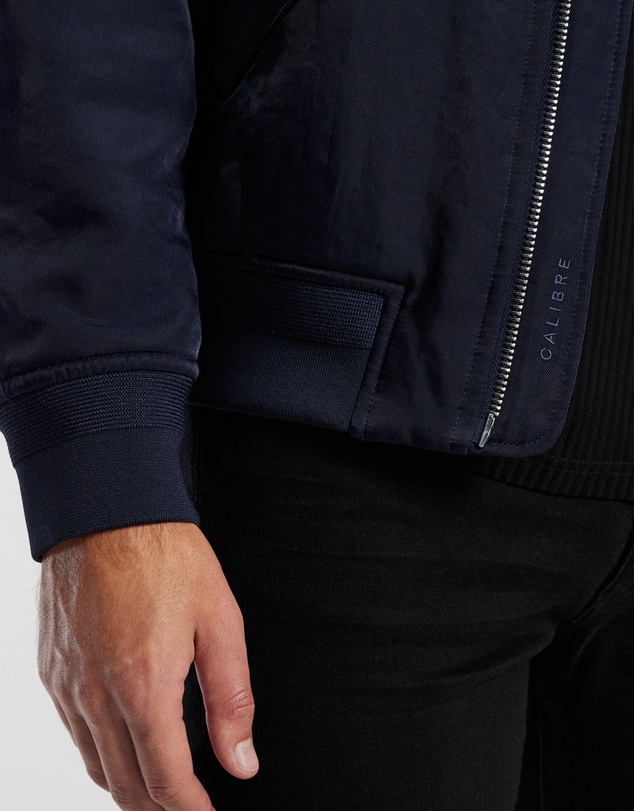 Calibre - Padded Nylon Bomber Jacket Navy