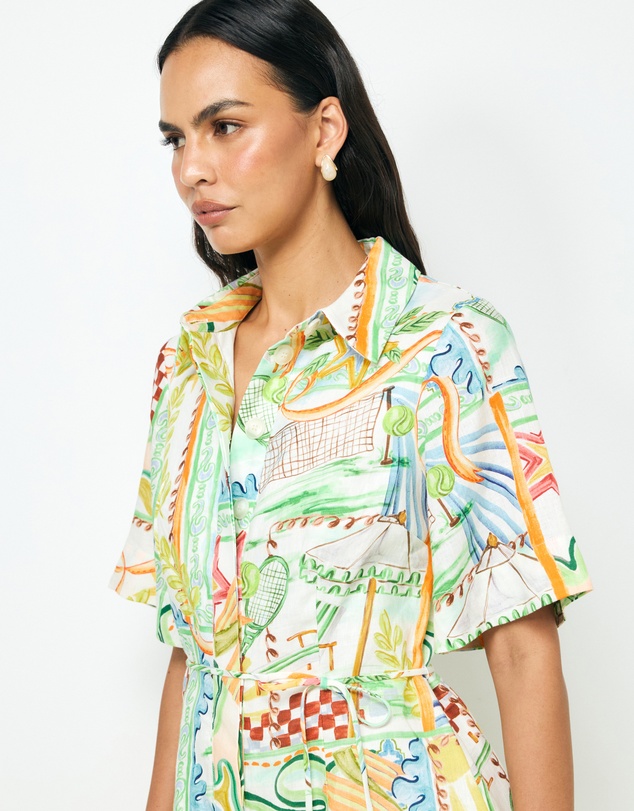 AERE - Lana Mini Shirt Dress