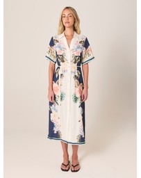 Fate + Becker - Solara Placement Print Shirt Dress