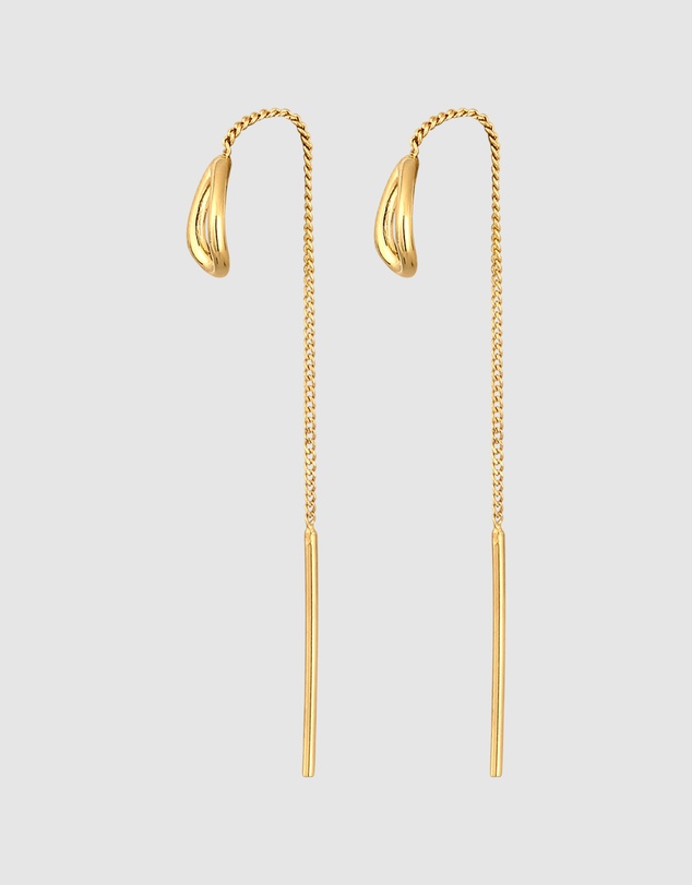 Elli Jewelry - Geometric Drop Earrings in Gold-Plated 925 Silver