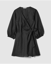 & Other Stories - Linen Wrap Mini Dress
