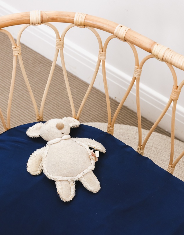 SILK MAGNOLIA - Pure Silk Fitted Bassinet and Cot Sheets
