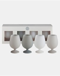 porter green - stemm silicone unbreakable wine glasses
