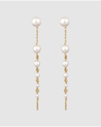 Elli Jewelry - Earrings Hanger Pearl Drop 925 Sterling Silver Gold-Plated