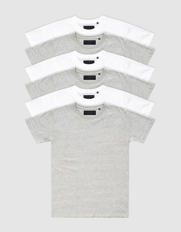 Xander - 6-Pack Blanc Tee - Youth