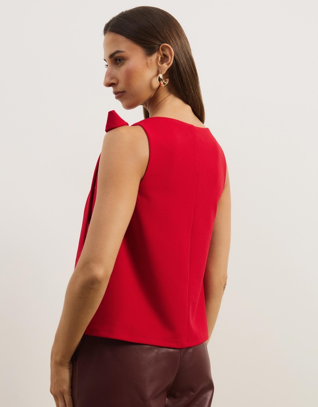 Atmos&Here - Lunet Statement Bow V-Neck Top