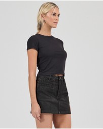Rolla's - High Line Coated Mini Skirt