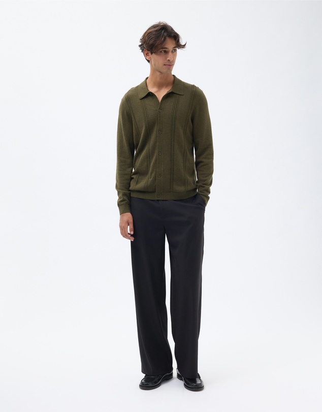 AERE - Silk Blend Textured Knit Shirt