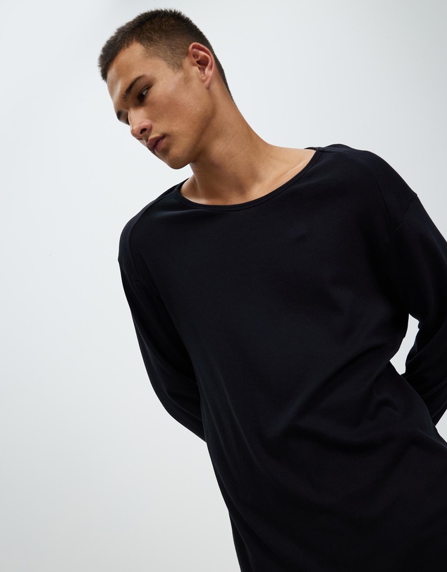 Surrounded By Ghosts - The Diaspore Rib Knit Long Sleeve Tail T-Shirt