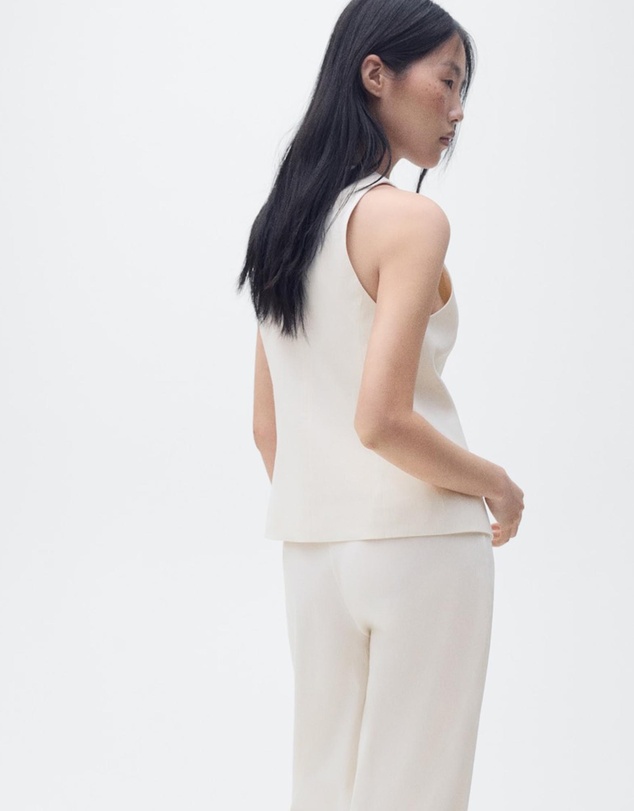 M.N.G - Ana Linen-Blend Top