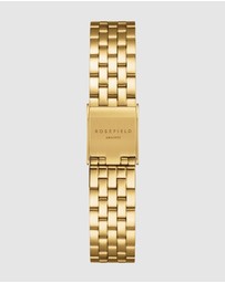 Rosefield - Boxelle Black Crystal Gold-Tone Bracelet Watch
