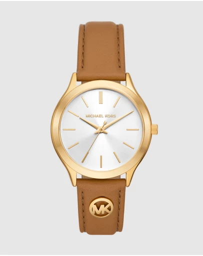 Michael Kors - Slim Runway Brown Analogue Watch