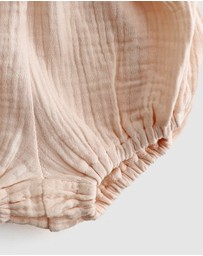 WITH LOVE FOR KIDS - Cotton Muslin Paperbag Shorts - Babies - Kids