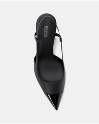 Michael Kors - Alora Toe Cap Mid Slingback Heels - Women's