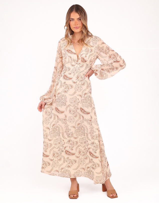 Petal & Pup - Riba Midi Dress - Brown Paisley
