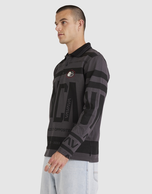RVCA - Mens All Brand Polo Long Sleeve Shirt