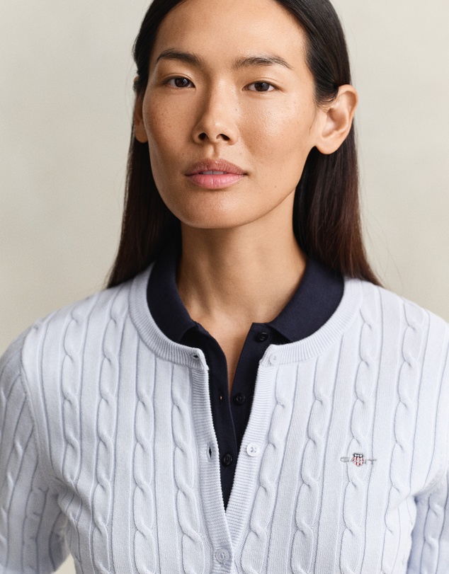 Gant - Stretch Cotton Cable Knit Cardigan